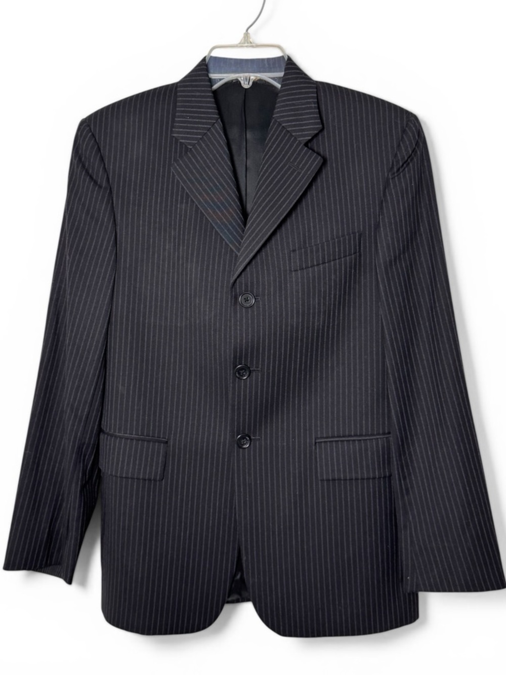 Enrico Visconti Italy Wool Blazer 100’s Pinstripe Men’s 36R